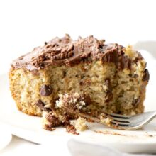 I LOVE this recipe for Vegan Chunky Monkey cake because it's SO easy to make and so fun to eat!