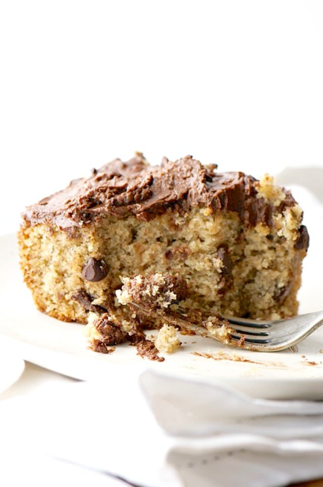 I LOVE this recipe for Vegan Chunky Monkey cake because it's SO easy to make and so fun to eat!