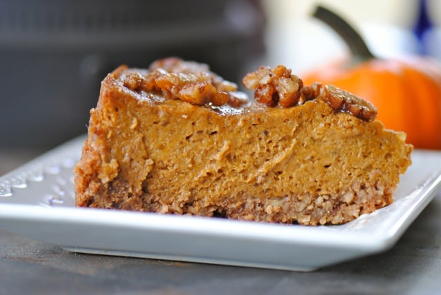 DSC_0092 Namely Marly features a gluten free vegan pumpkin pie with praline topping.
