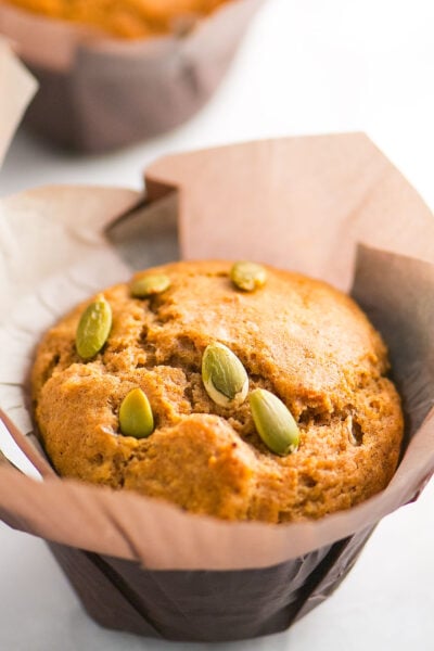 Chai Tea Spice Muffins with Pumpkin Seeds
