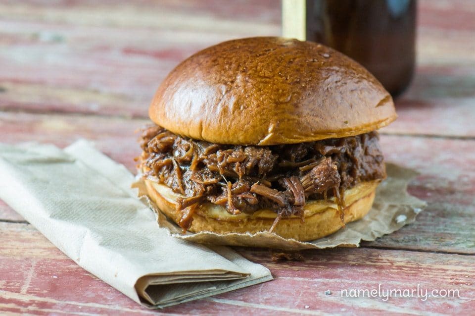 Bulgogi Pulled Jack Fruit is great on a sandwich!