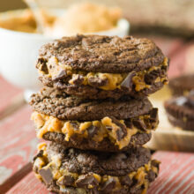Chocolate Peanut Butter Cup Sandwich Cookies