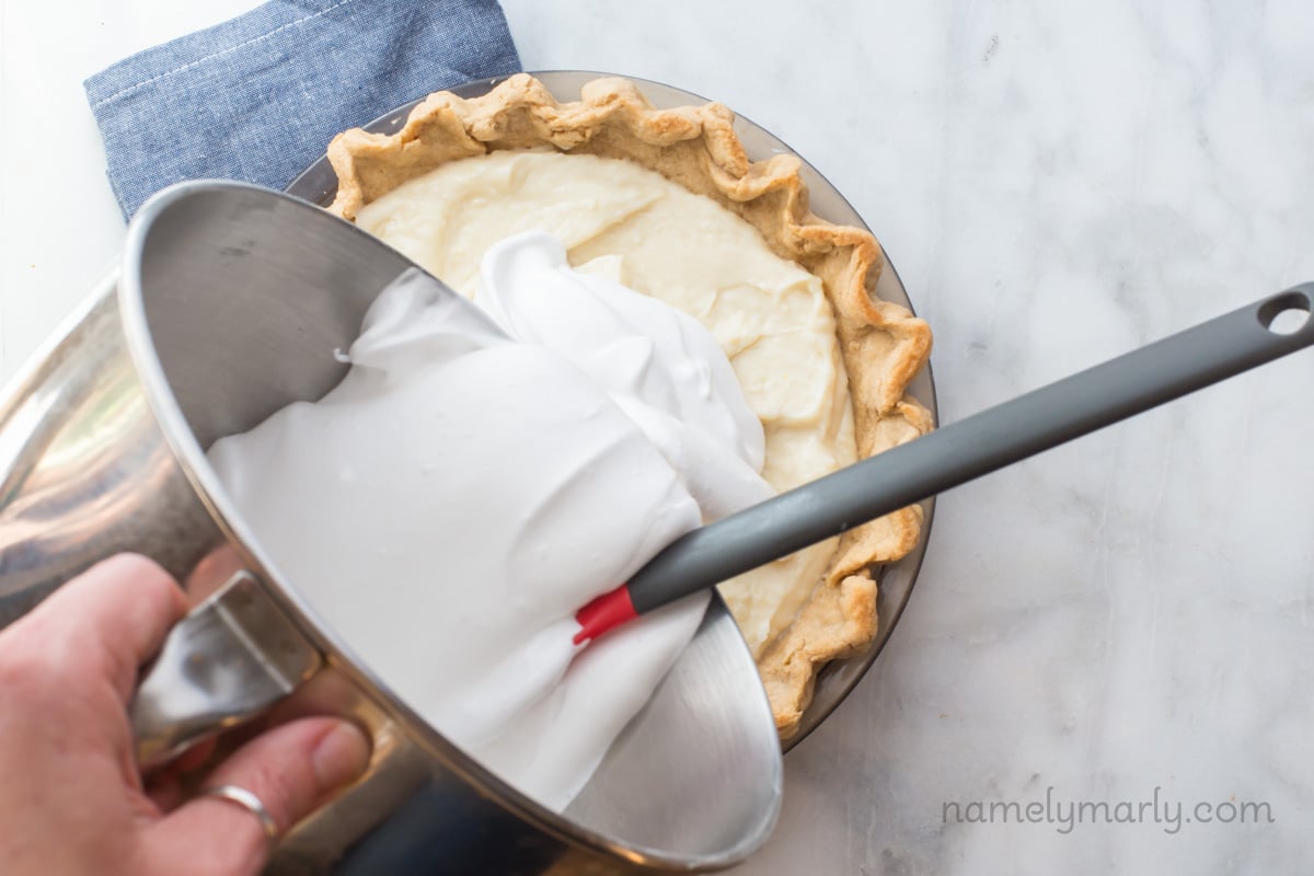 Making Vegan Coconut Meringue Pie
