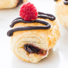Vegan Raspberry Chocolate Croissants
