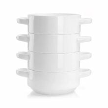 product image of a set of white soup crocks