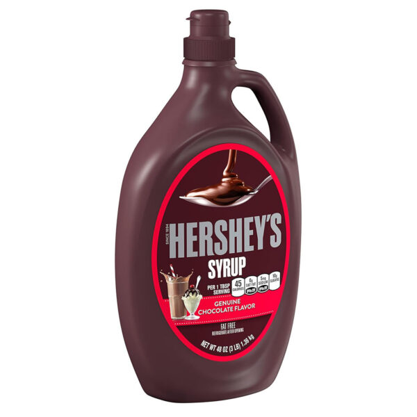 a bottle of hershey's syrup